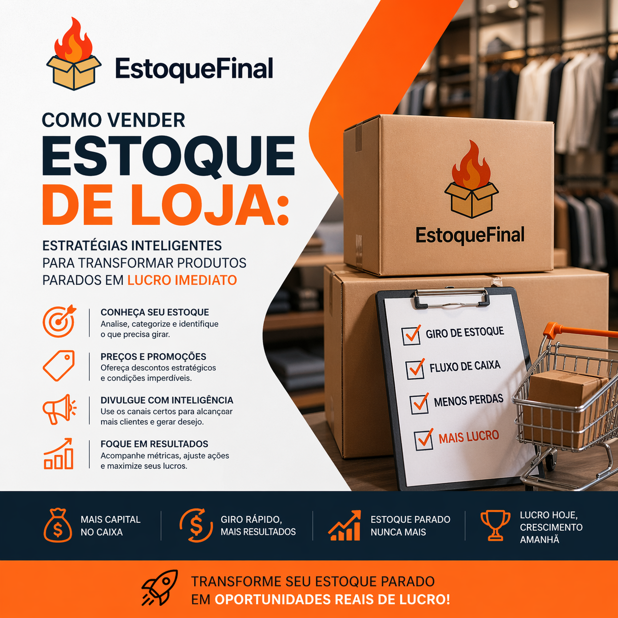 Como vender estoque de loja estratégias inteligentes para transformar produtos parados em lucro imediato