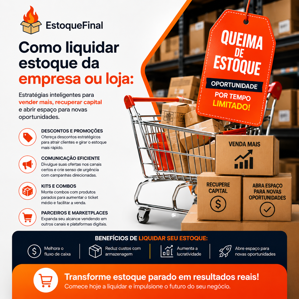 Como liquidar estoque da empresa ou loja estratégias inteligentes para vender mais, recuperar capital e abrir espaço para novas oportunidades