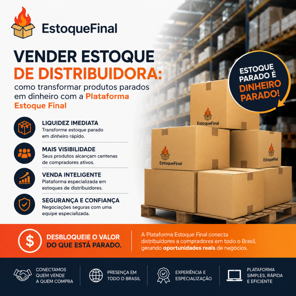 Vender estoque de distribuidora como transformar produtos parados em dinheiro com a Plataforma Estoque Final