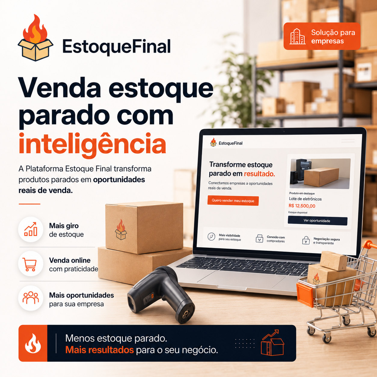 Site para vender estoque como a Plataforma Estoque Final ajuda empresas a transformar produtos parados em oportunidades de venda